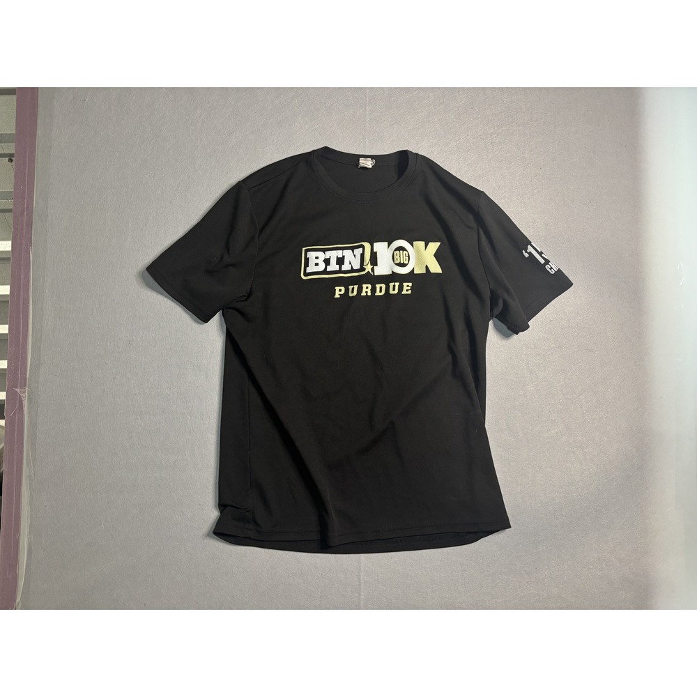 Purdue Boilermakers BTN Big 10K Chicago 2015 Performance T-Shirt L Black